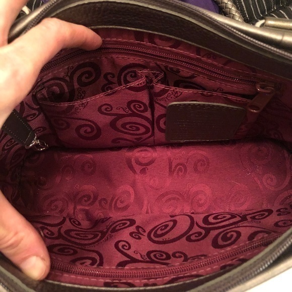 Brighton silver metallic multi texture tote bag - Picture 2 of 6